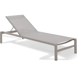 Liegestuhl Dolce Gescova - Aluminium und Textil - 195x78x32cm - Beige