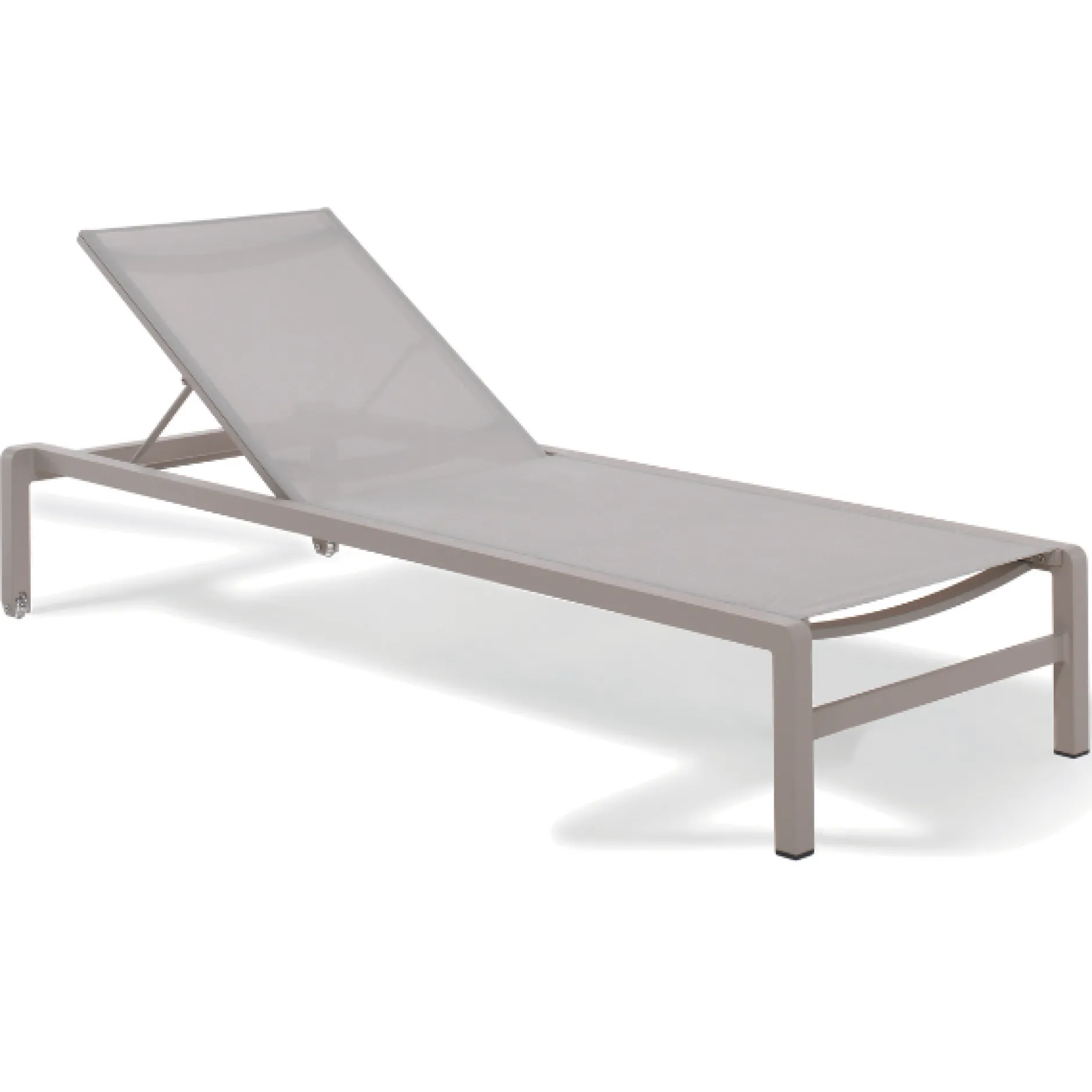 Liegestuhl Dolce Gescova - Aluminium und Textil - 195x78x32cm - Beige
