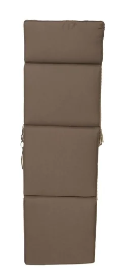 Liegestuhl mit Kissen - taupe