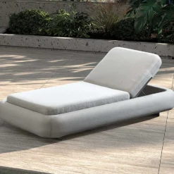 Liege Trieste Gescova - Aluminium anthrazit, Stoff grau, verstellbar