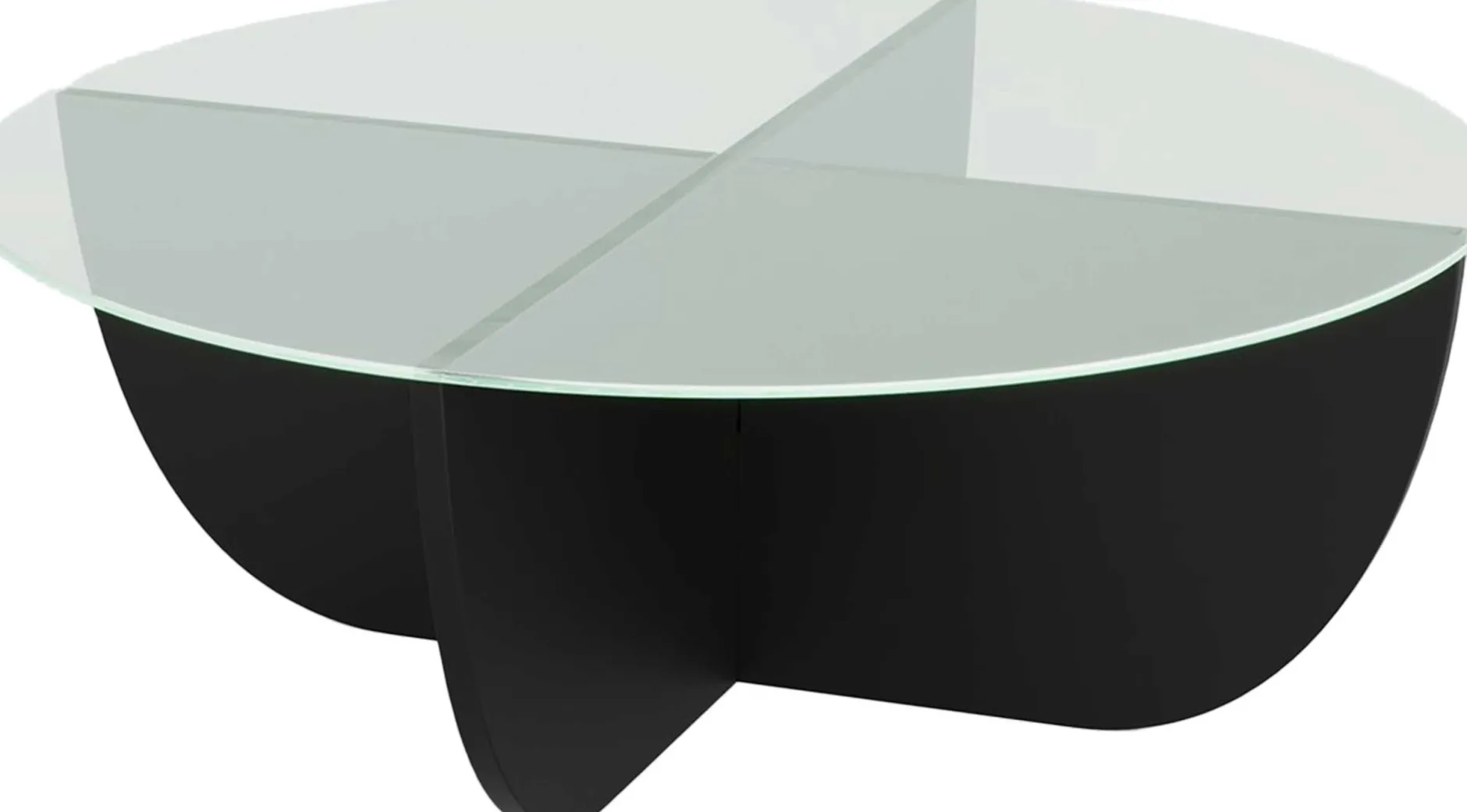 Lily Couchtisch | GEHÄRTETES GLAS | Schwarz