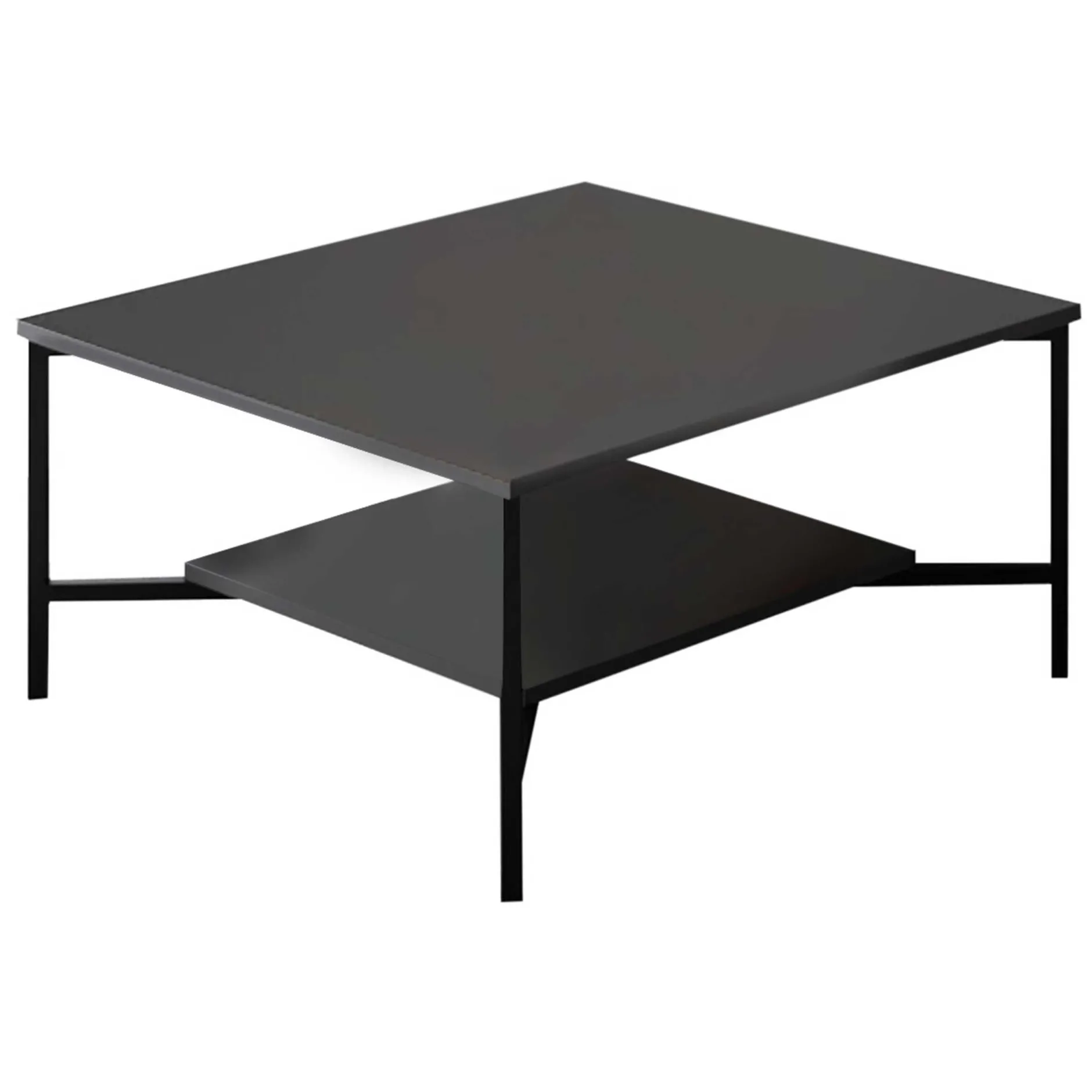 Line Couchtisch | 100 % MELAMIN | Anthrazit, Schwarz