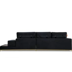 Line 4-Sitzer-Sofa | BUCHENHOLZ / SPANPLATTE | Schwarz, Gold