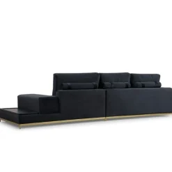 Line 4-Sitzer-Sofa | BUCHENHOLZ / SPANPLATTE | Schwarz, Gold