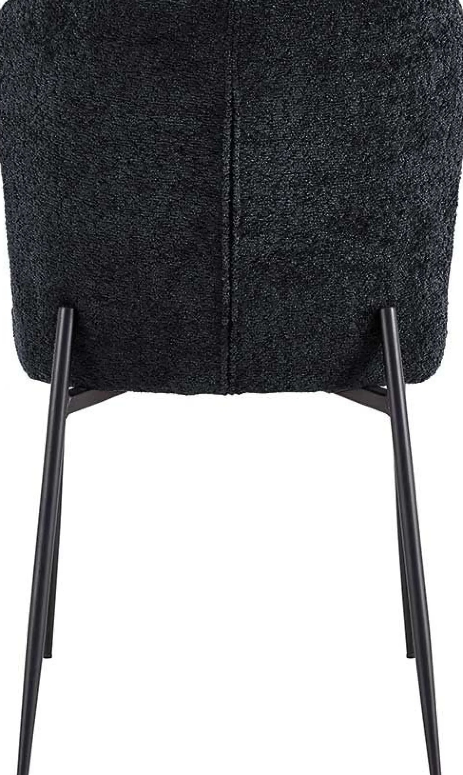 Lisa Bouclé Dunkelgrauer Stuhl - Metallbeine, H 85 x B-L 50 x T-P 62 cm