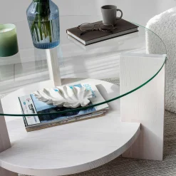 Locelso Couchtisch | Gestell aus massivem Kiefernholz | Weiß