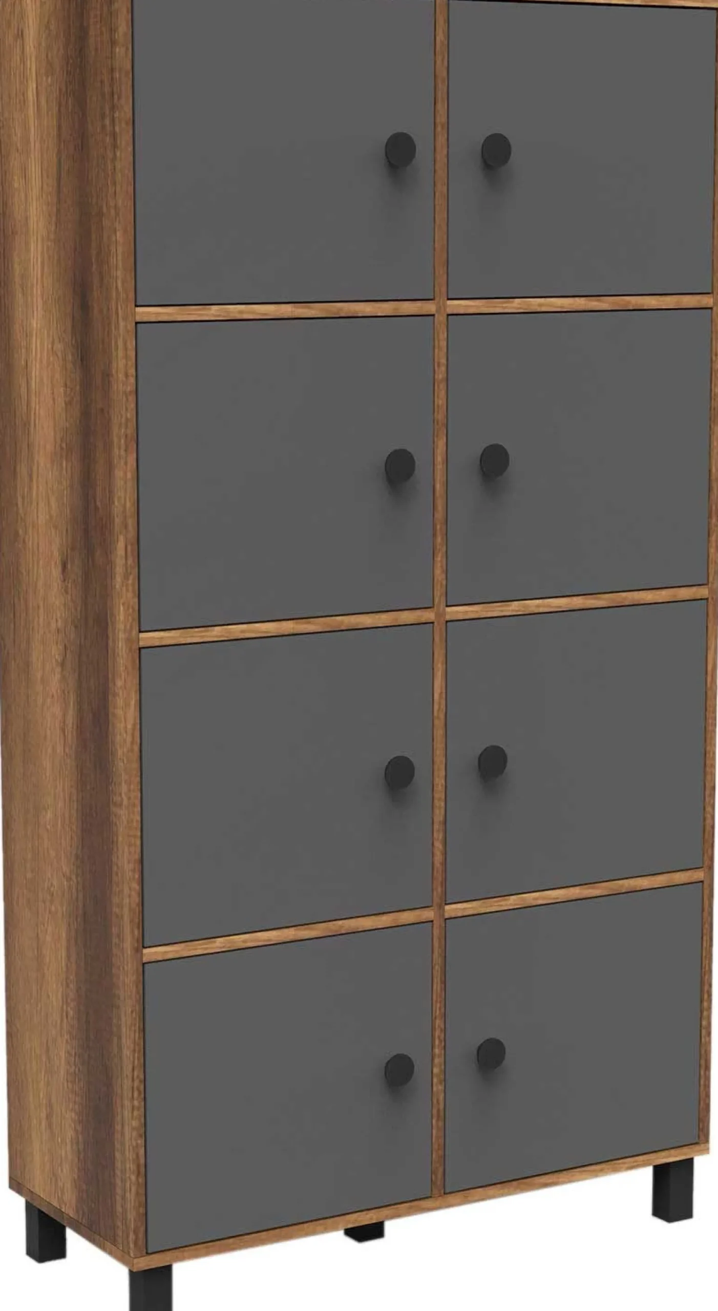 Locelso Mehrzweckschrank | 18mm Stärke | Nussbaum Anthrazit