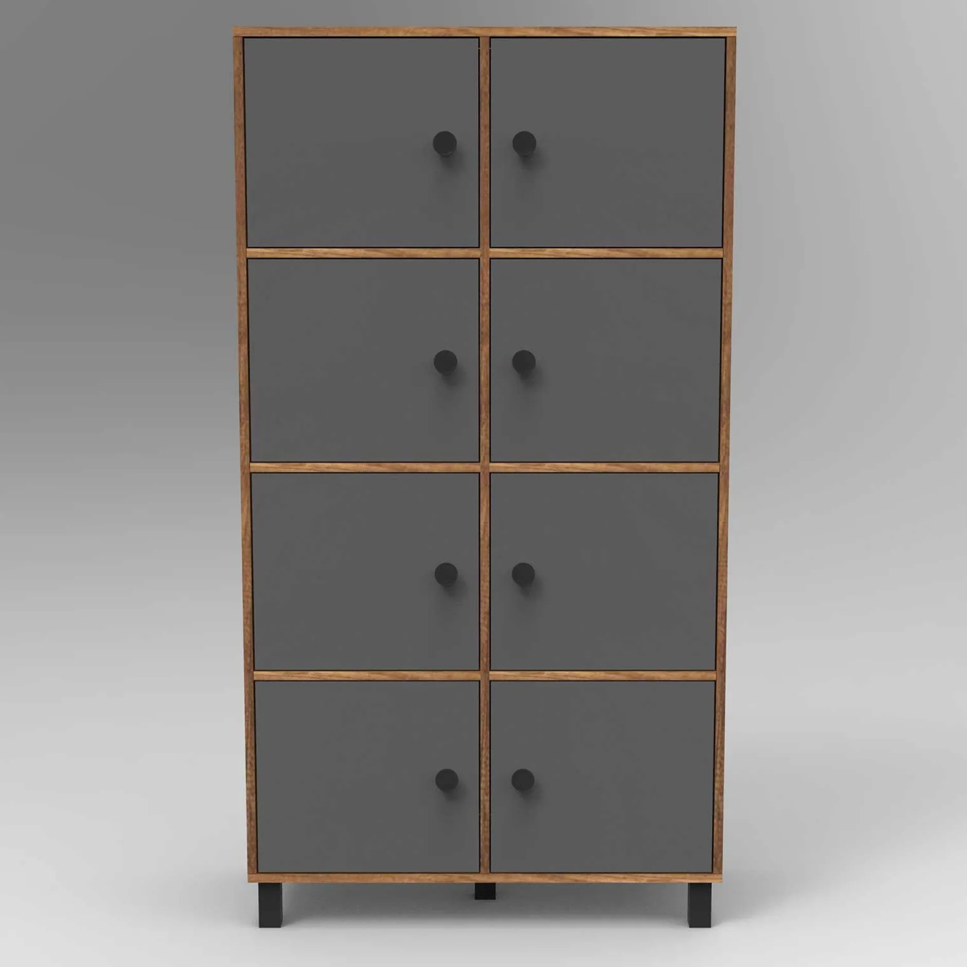 Locelso Mehrzweckschrank | 18mm Stärke | Nussbaum Anthrazit