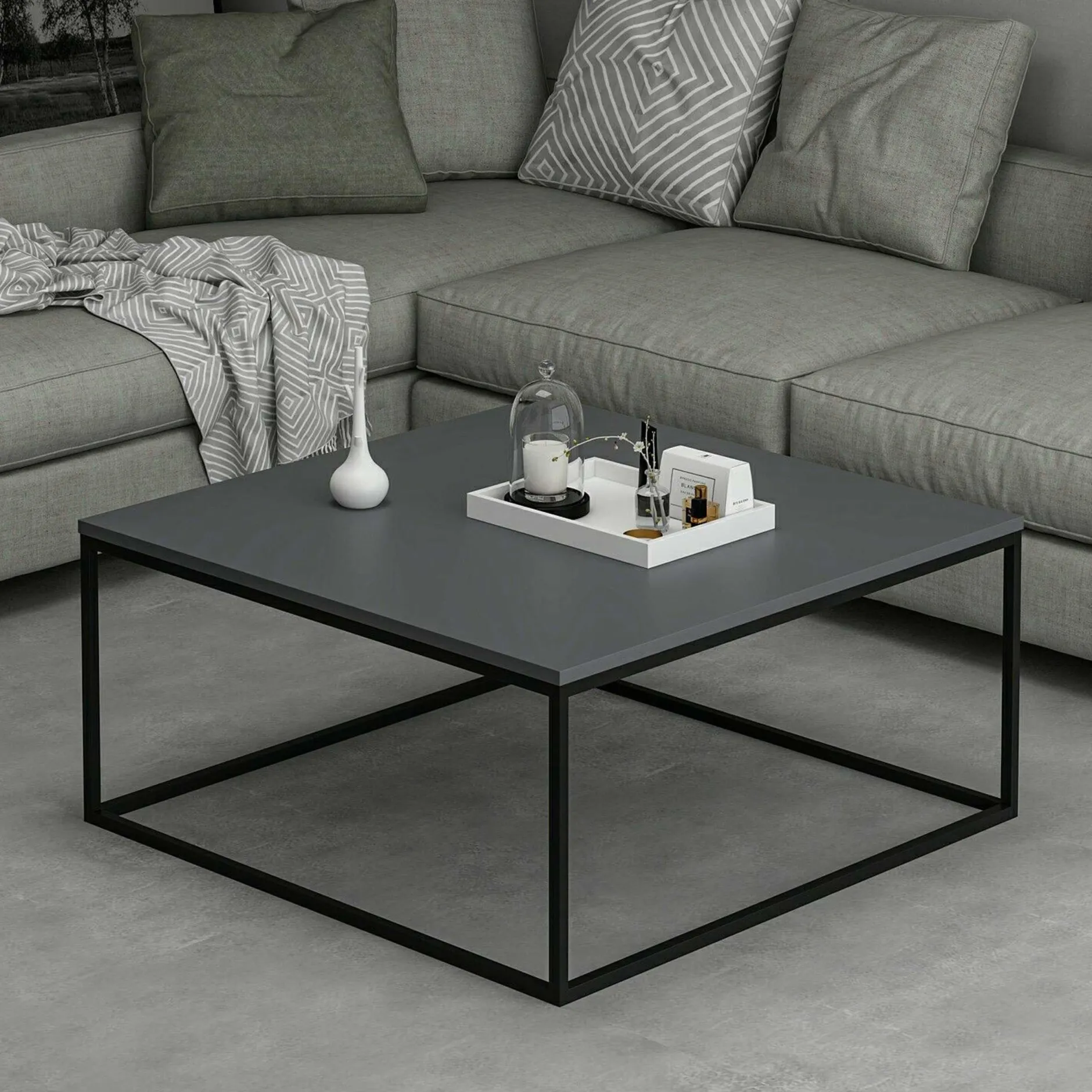 Loni Couchtisch | 100 % MELAMIN | Anthrazit