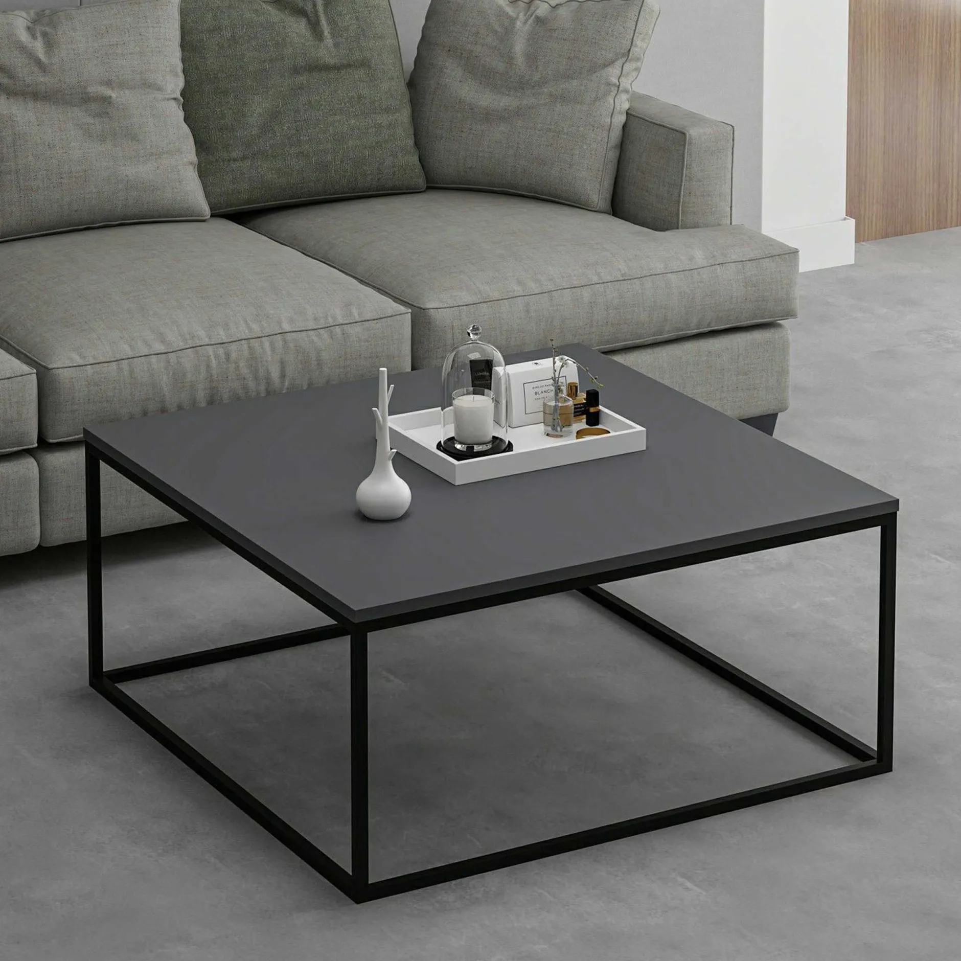 Loni Couchtisch | 100 % MELAMIN | Anthrazit