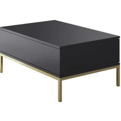 Lord Couchtisch | 100 % MELAMIN | Anthrazit, Gold
