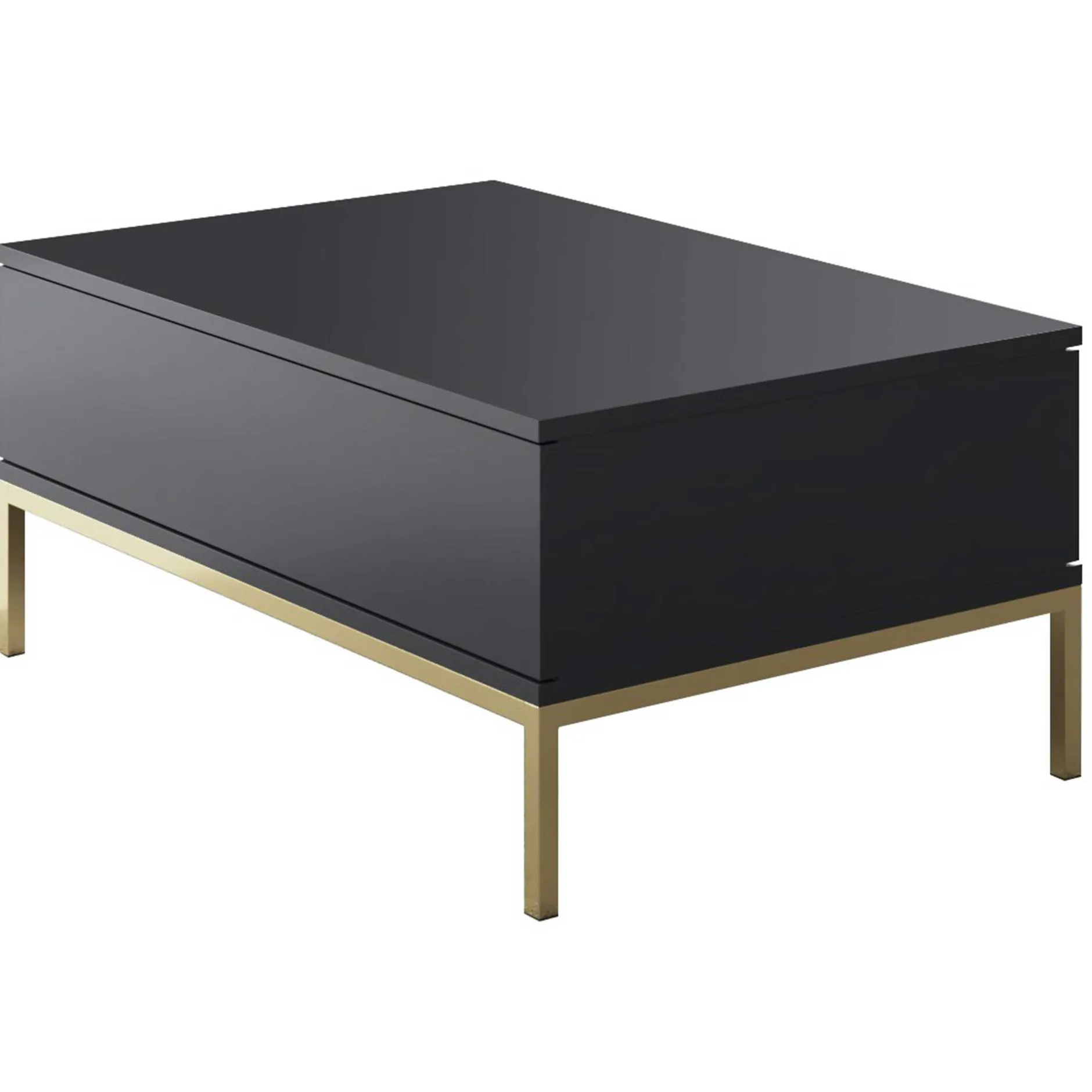 Lord Couchtisch | 100 % MELAMIN | Anthrazit, Gold