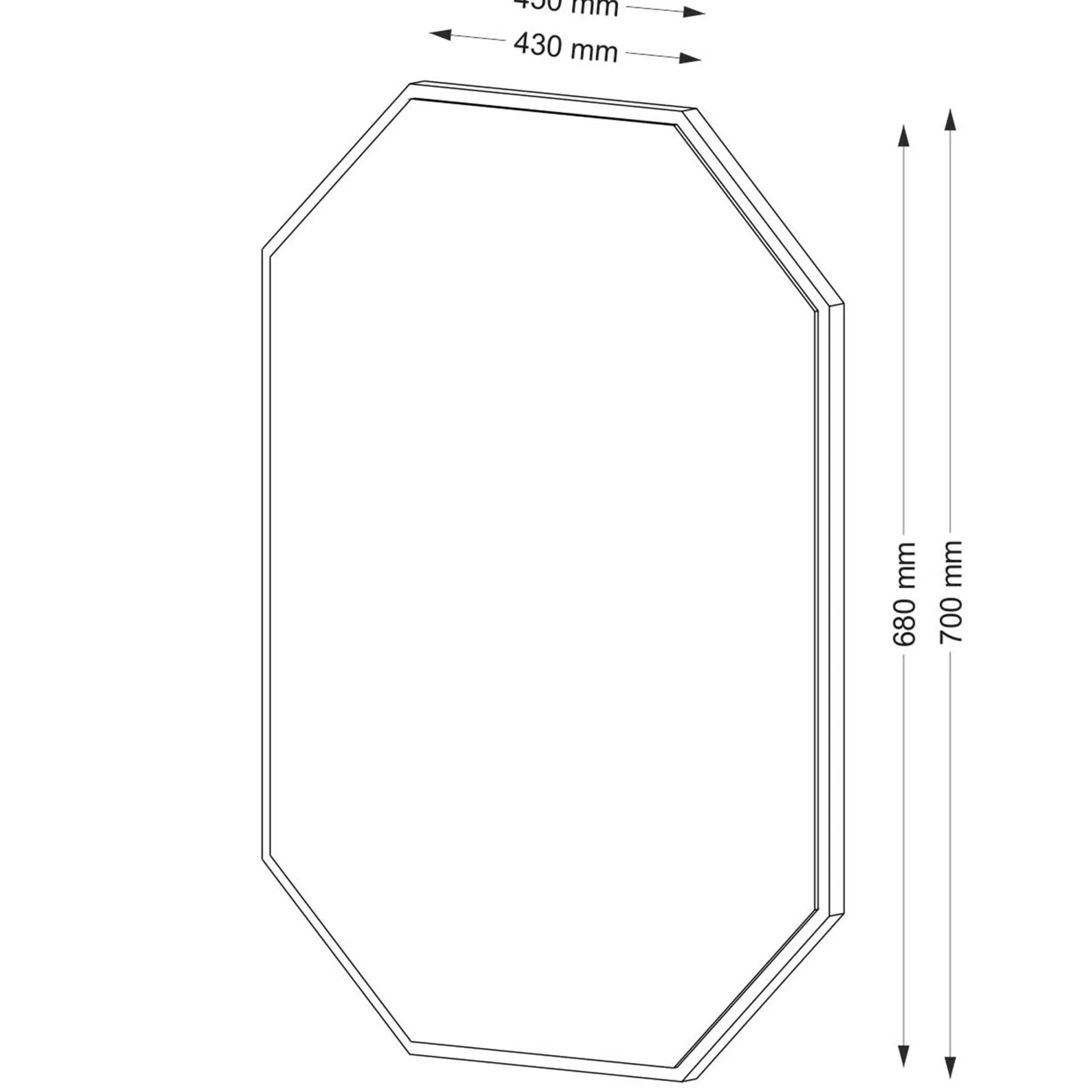 Lost Dekorativer Spiegel | 100 % MELAMIN | Walnuss