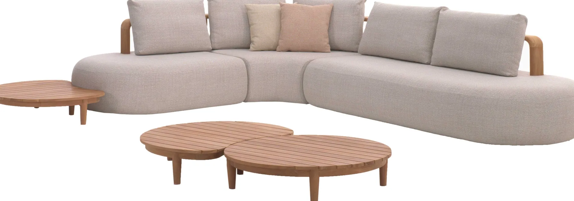 Loungeset Garten Mila Gescova - Hellgrau - Textilene