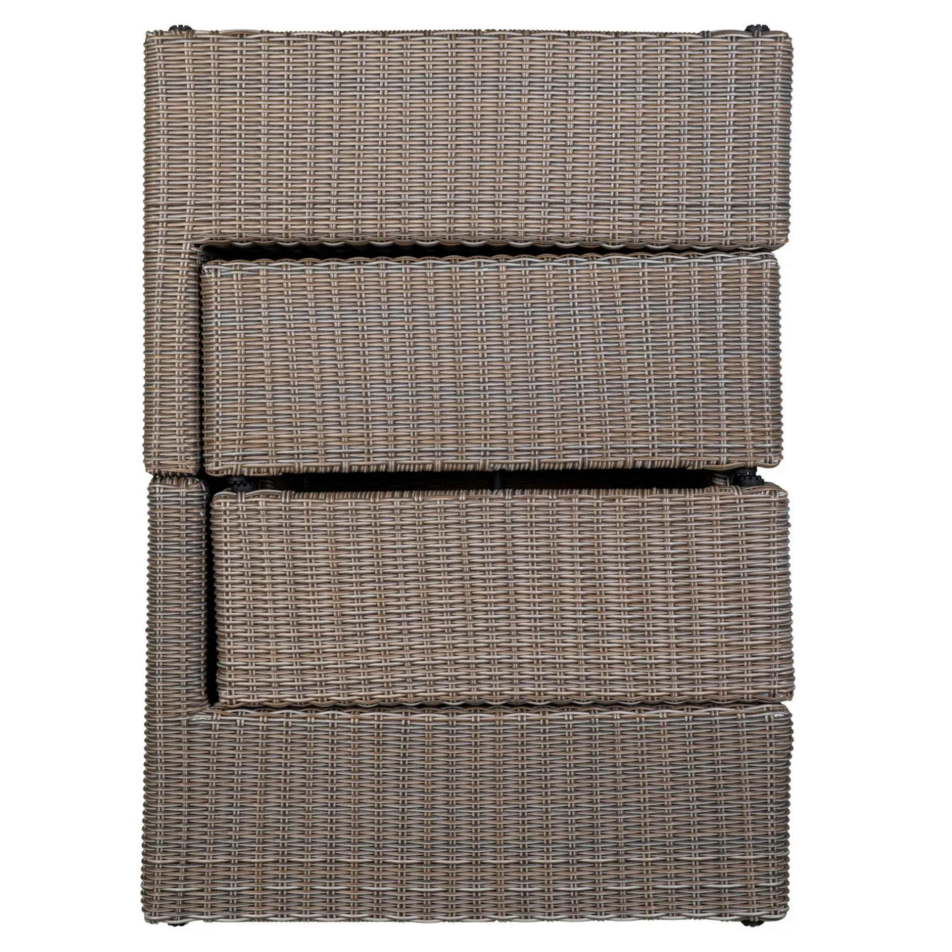 Loungeset Rossi - Polyrattan - grau