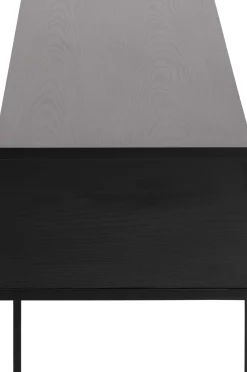 Lowboard Angus 140 cm mit Schiebetür - schwarz