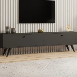 Lowboard Paris - 100% MELAMINE - Anthrazit - 160 x 40 x 25 cm