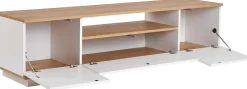 Lowboard Veramont - 100% MELAMINE - Weiß - 180 x 44,6 x 44,5 cm