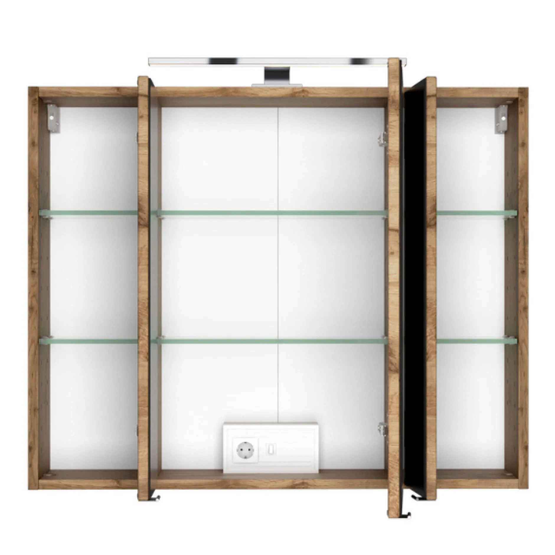 LunaBadezimmer : Spiegelschrank, Waschtischschrank, Säulenschrank - anthrazit/ocker