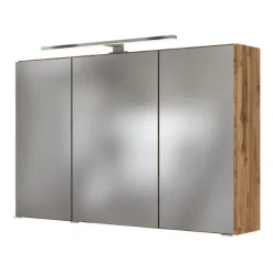 LunaBadezimmer : Spiegelschrank, Waschtischschrank, Säulenschrank - anthrazit/ocker