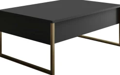 Luxe C Couchtisch | 100 % MELAMIN | Anthrazit, Gold