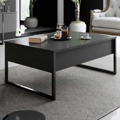 Luxe C Couchtisch | 100 % MELAMIN | Anthrazit, Schwarz