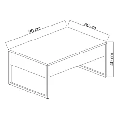 Luxe C Couchtisch | 100 % MELAMIN | Weiß, Gold