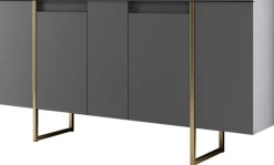 Luxe CO Konsole | 100 % MELAMIN | Anthrazit, Gold