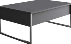 Luxe Couchtisch | 100% MELAMIN | Anthrazit, Silber