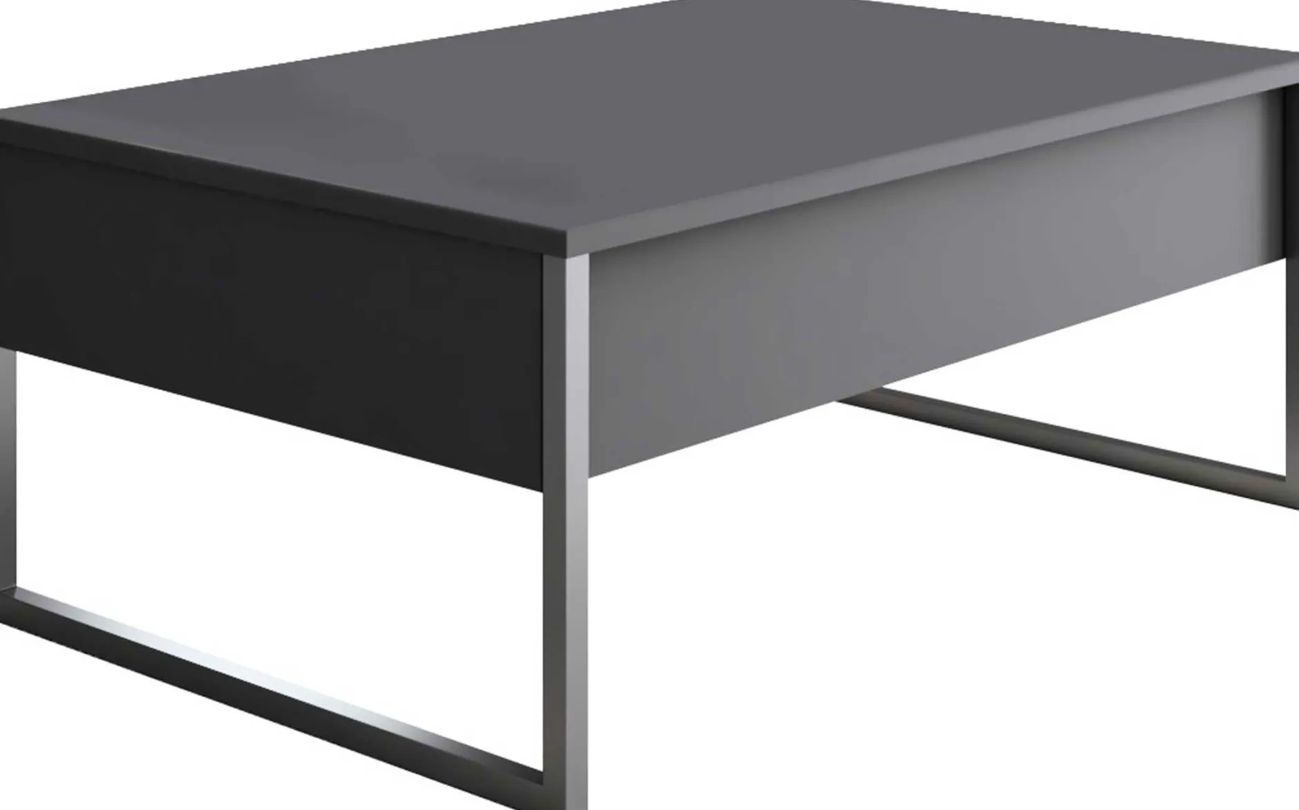 Luxe Couchtisch | 100% MELAMIN | Anthrazit, Silber