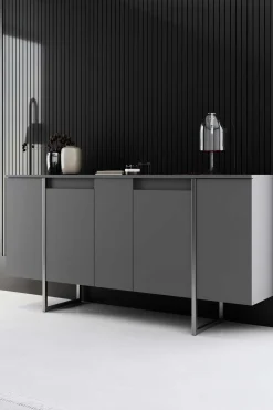 Luxe Konsole | 100% MELAMIN | Anthrazit, Silber