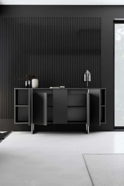 Luxe Konsole | 100% MELAMIN | Anthrazit, Silber