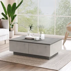 LV17 Couchtisch | 100 % MELAMIN | Silber, Anthrazit