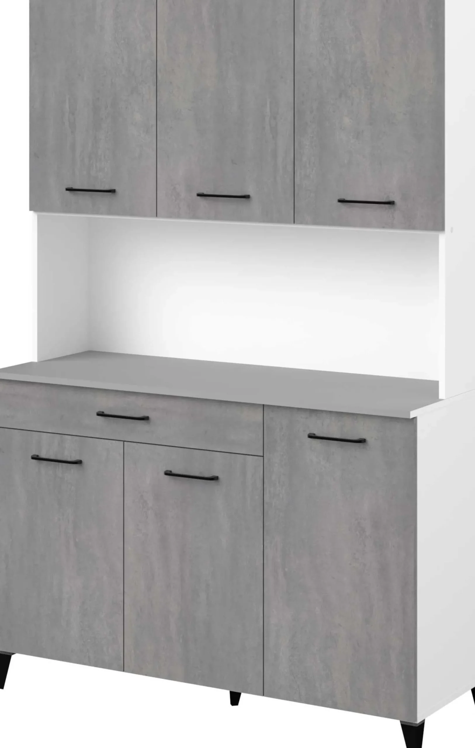 Maleficent Buffetschrank mit 6 Türen und 1 Schublade - Betonoptik