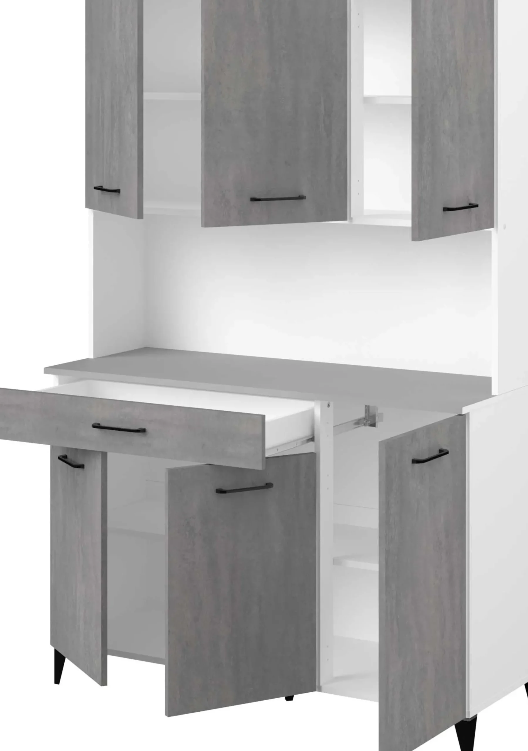 Maleficent Buffetschrank mit 6 Türen und 1 Schublade - Betonoptik
