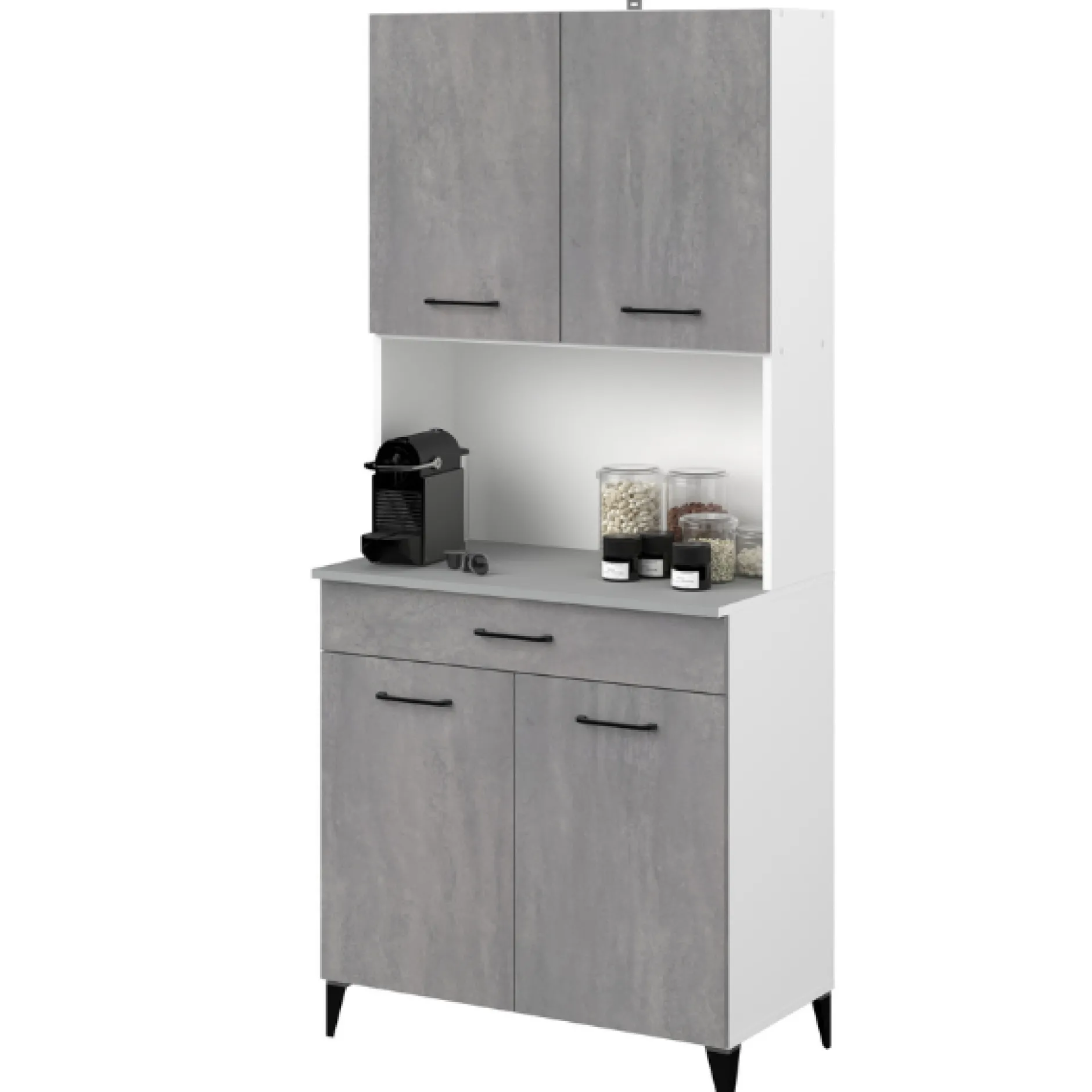 Maleficent Buffetschrank mit 4 Türen und 1 Schublade - Betonoptik
