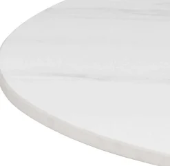 Malta Runder Bartisch - Weiße Keramikplatte, Ø80x105cm