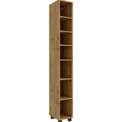 MalvoBadezimmer : Spiegelschrank, Waschtischschrank, Säulenschrank, Regal - Eiche