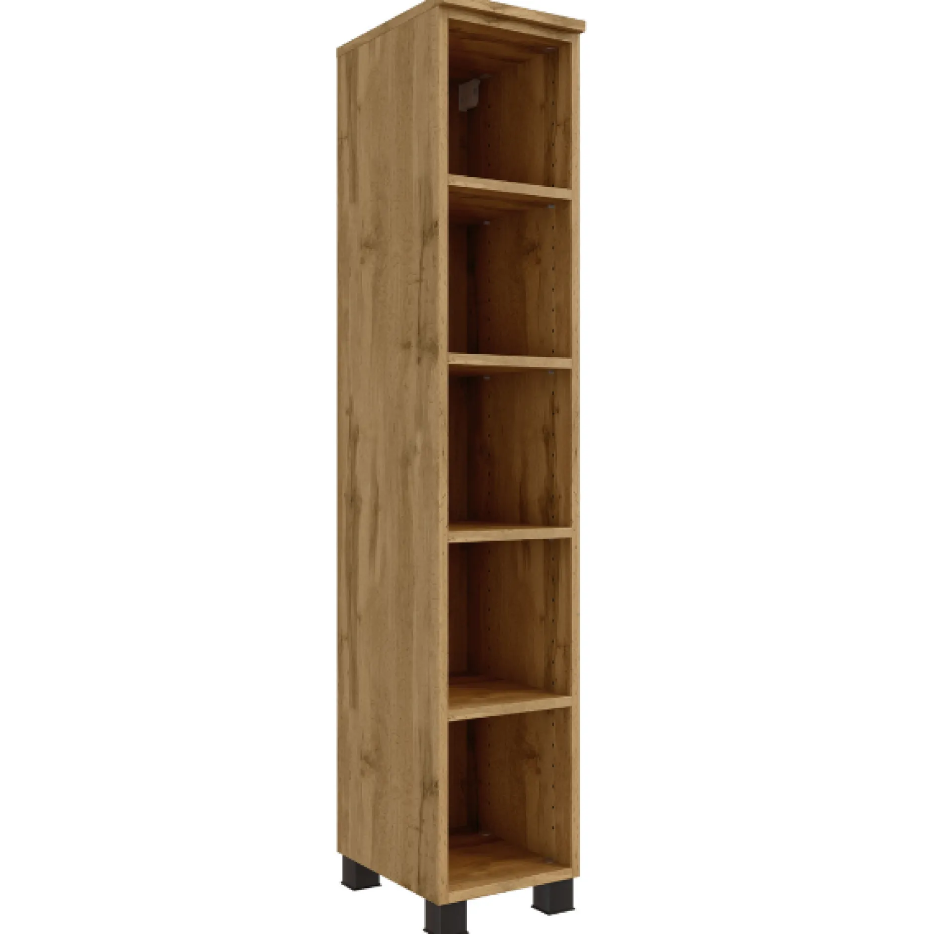 MalvoBadezimmer : Spiegelschrank, Waschtischschrank, Säulenschrank, Regal - Eiche