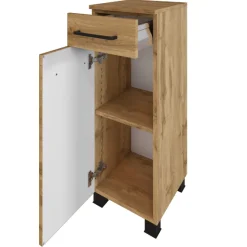 MalvoBadezimmer : Wandschränke, Spiegelschrank, Waschtischschrank, Säulenschrank - Eiche