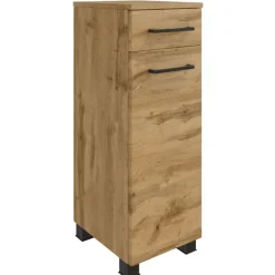 MalvoBadezimmer : Wandschränke, Spiegelschrank, Waschtischschrank, Säulenschränke - Eiche
