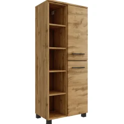 MalvoBadezimmer : Wandschränke, Spiegelschrank, Waschtischschrank, Säulenschränke - Eiche