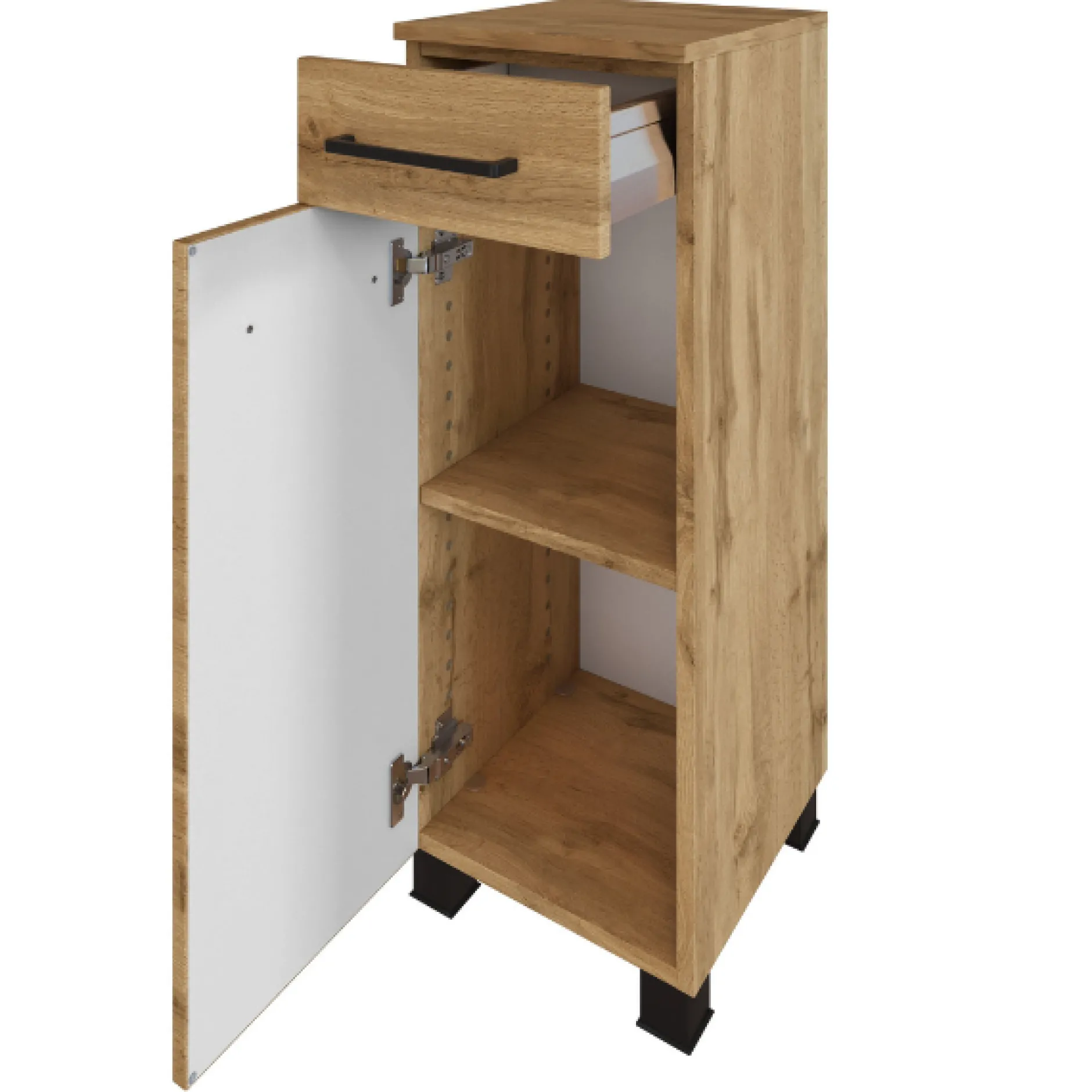 MalvoBadezimmer : Wandschränke, Spiegelschrank, Waschtischschrank, Säulenschrank - Eiche
