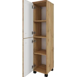 MalvoBadezimmer : Wandschränke, Spiegelschrank, Waschtischschrank, Säulenschrank - Eiche