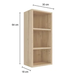 MalvoBadezimmer : Wandschränke, Spiegelschrank, Waschbeckenunterschrank, Säulenschrank, Regal - Eiche