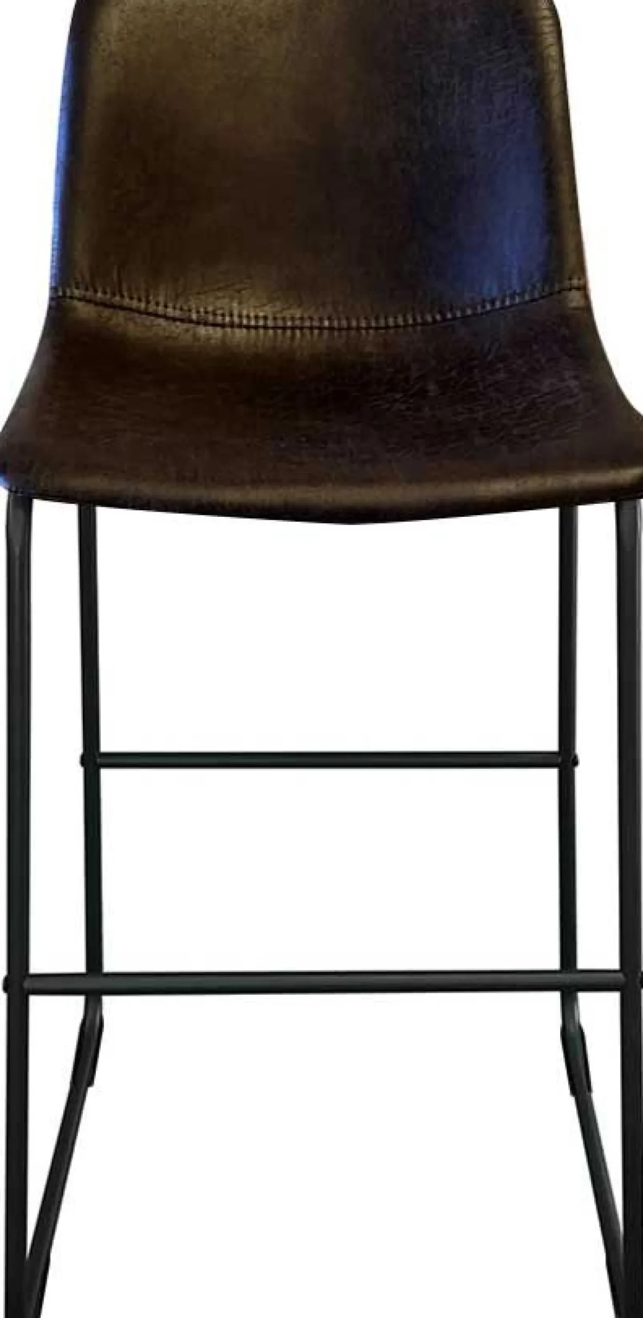 Mancia PU Dunkelbraun Barhocker - Vintage PU Polsterung | 99x48x56 cm