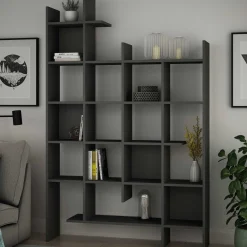 Manco Bücherregal | 100 % MELAMIN | Anthrazit