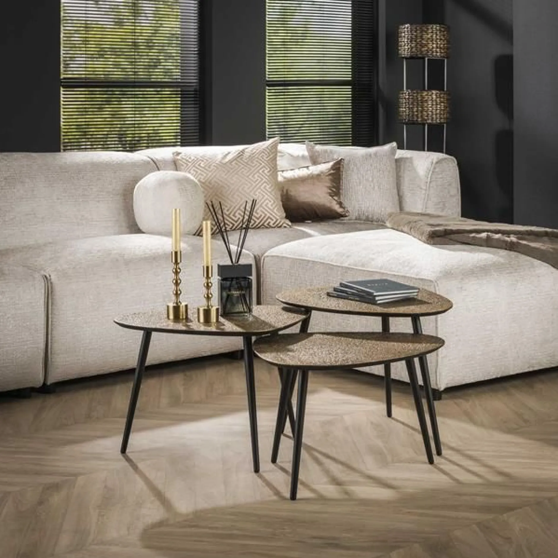MariolaCouchtisch-Set -Antike Bronze
