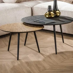 MariolaCouchtisch-Set -metallic/grau