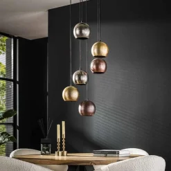Marsha Pendelleuchte ø35 cm-chrom/gold/kupfer